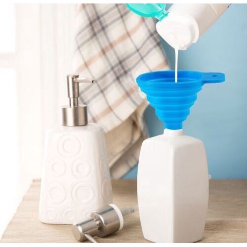 YESPERY Dụng Cụ Gel Silicon Gập Lại Được Xếp Lại Được Phễu Ống Phễu Tiện Ích Nhà Bếp