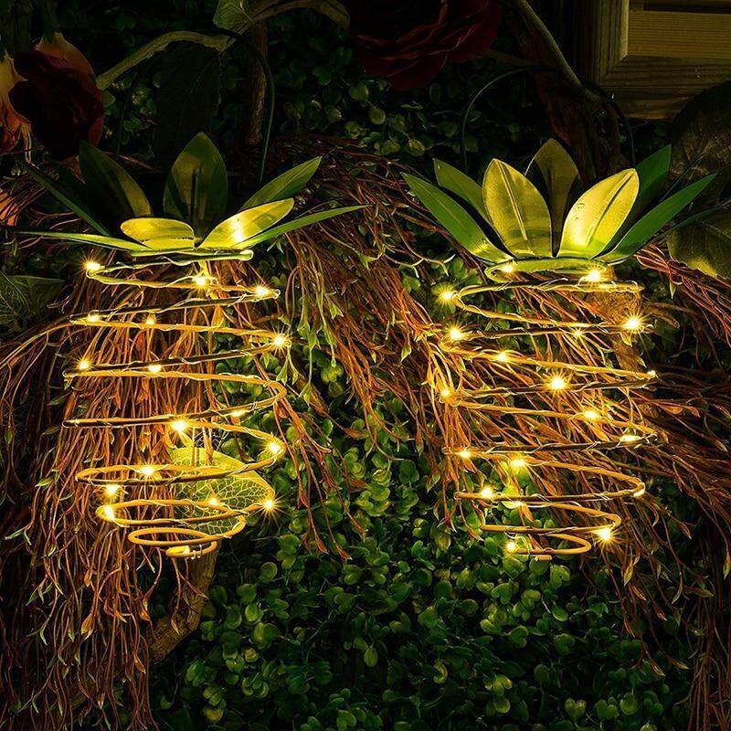 Led Garden Light Solar Lights Outdoor Decor Pineapple Hanging