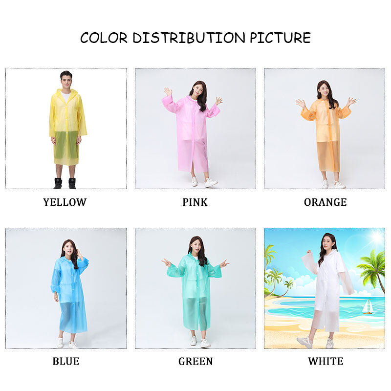 IEF raincoat with hat set front button super convenient, material thick mellowed convenience
