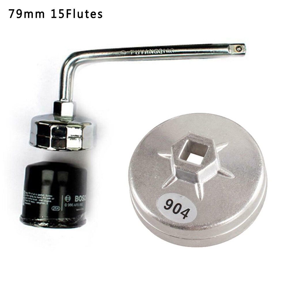 79mm Oil Filter Housing Cap Wrench 15 Flutes For Hyundai Ford Honda Tool Remover