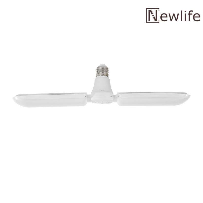 Trắng 1/2/3 lá điều chỉnh ánh sáng nhà để xe 360 độ E27 Đèn trần Led có thể biến dạng
