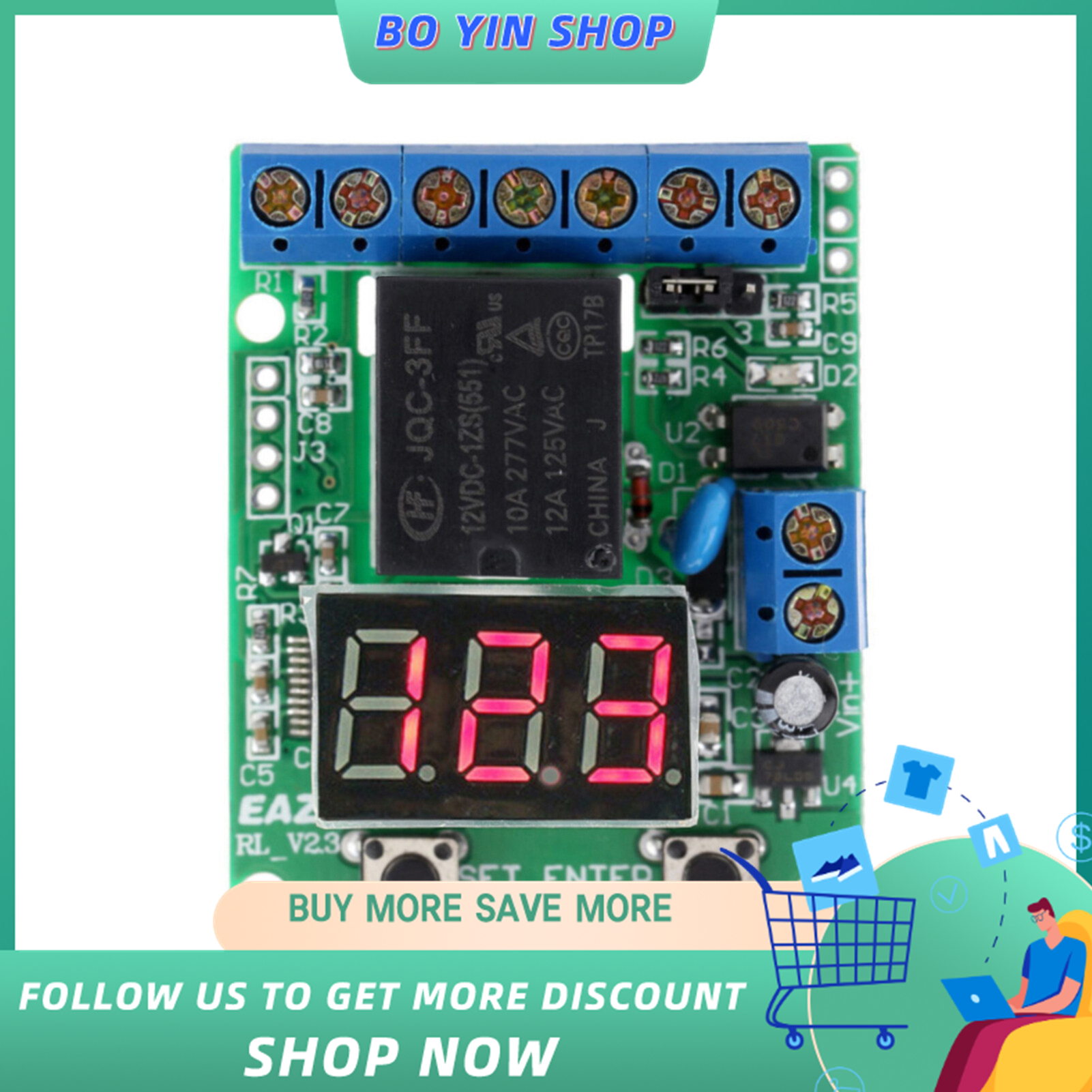 Bo yin ct 1.1 counter controller module counter kit module circuit board 0~999 counting range 12v