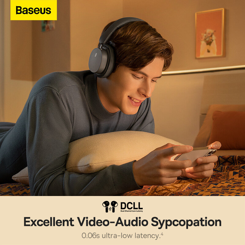 Baseus bowie D05 không dây Over-Tai nghe đeo tai bluetooth 5.3 tai nghe có dây với microphone