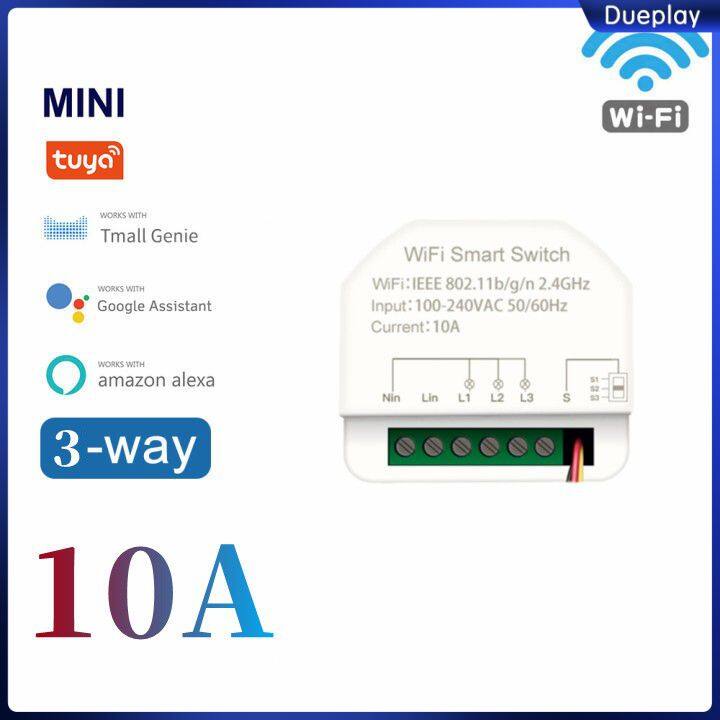 Dueplay Công Tắc Thông Minh Tuya APP Bộ Ngắt WiFi Mô-đun Rơ Le Hẹn Giờ Gắn Tường Điều Khiển Từ Xa Goo Gle Home Amazon Alexa