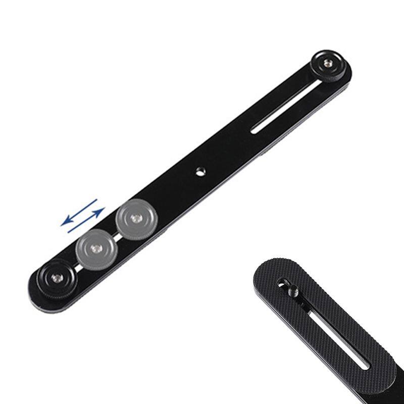 Giá Đỡ Khung Đèn Flash Kép Đa Năng Với 2 Ốc Vít Bộ Chuyển Đổi 1/4 "Cho Chân Máy Ảnh Studio Light Stand Máy Ảnh DSLR Kỹ Thuật Số Với Các Lỗ Vít 1/4"