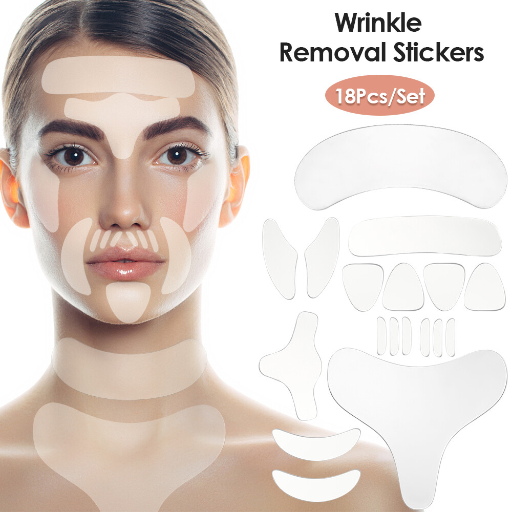 5Pcs Silicone Wrinkle Removal Stickers Anti-wrinkle Face Forehead Sticker Pad Lines Removal Face Eye Patches Face Lifting Care Patch Anti Aging Beauty Tools