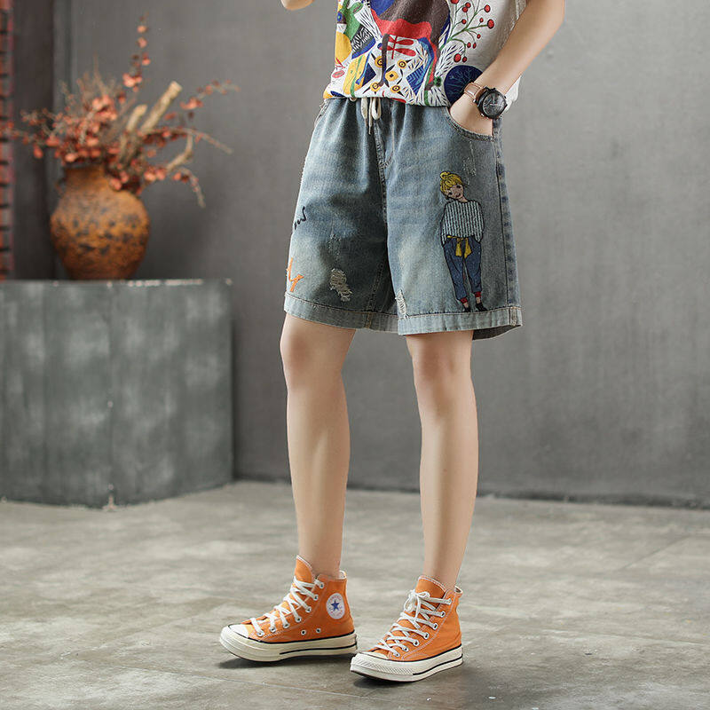 oversized denim shorts womens