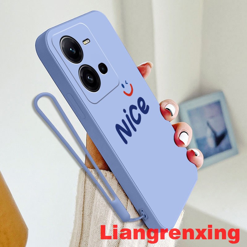 ốp lưng ốp lưng Vỏ Ốp mềm Vivo Y35 4G 2022 vỏ điện thoại bảo vệ Silicone lỏng mịn vỏ Cản Sốc chống sốc thiết kế mới ytnc01 viền vuông cute đẹp viền vuông cute