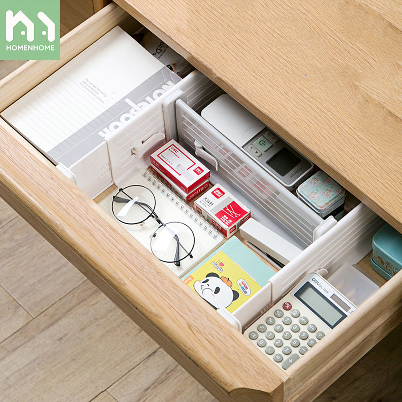 Homenhome Retractable Drawer Storage Divider Multifunctional Household Plastic Wardrobe Partition Baffle