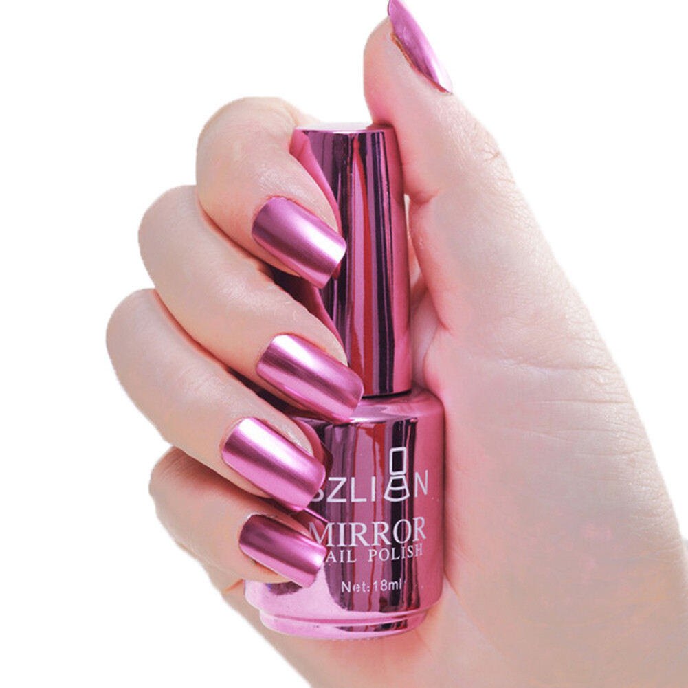 AWEI1 Metallic Nail Polish Magic Mirror Effect Chrome Harmless Long-Lasting Varnish