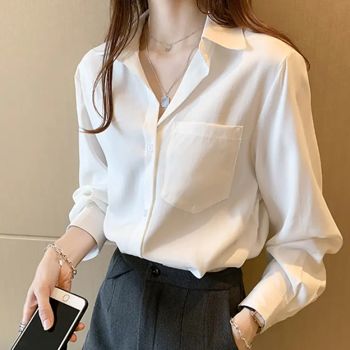 chiffon formal shirts for ladies