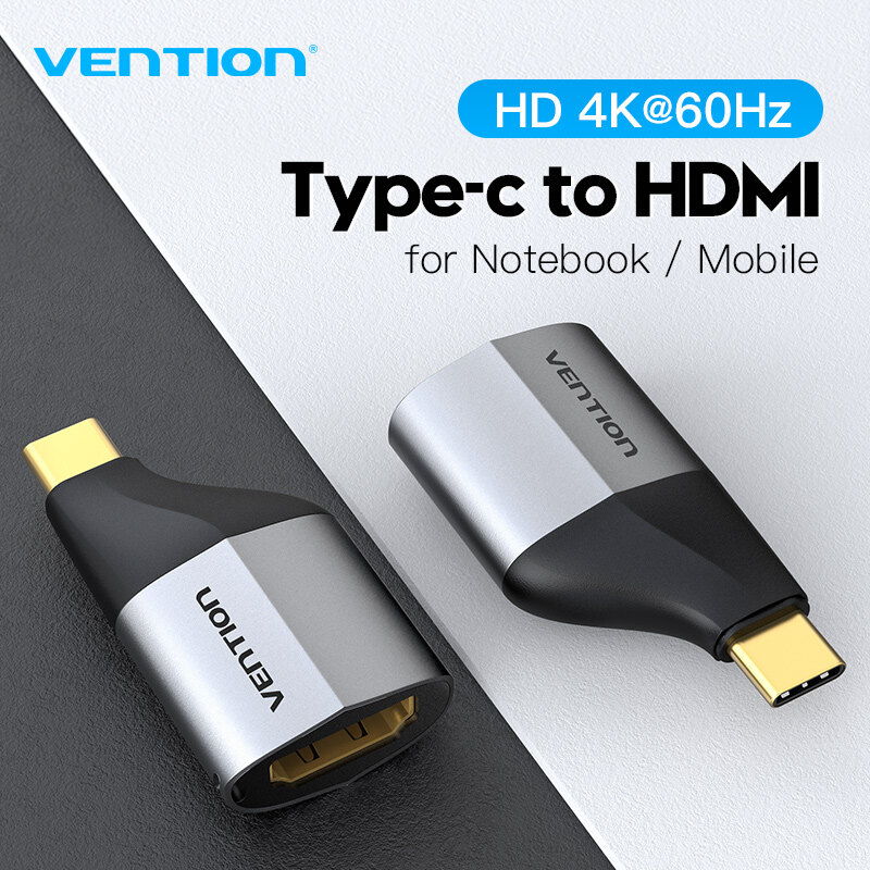 【COD】Vention Bộ chuyển đổi HDMI loại C Bộ chuyển đổi USB C sang 4K HDMI 2.0 cho MacBook Samsung Galaxy S10 / S9 Huawei Mate 20 P20 Pro USB C HDMI
