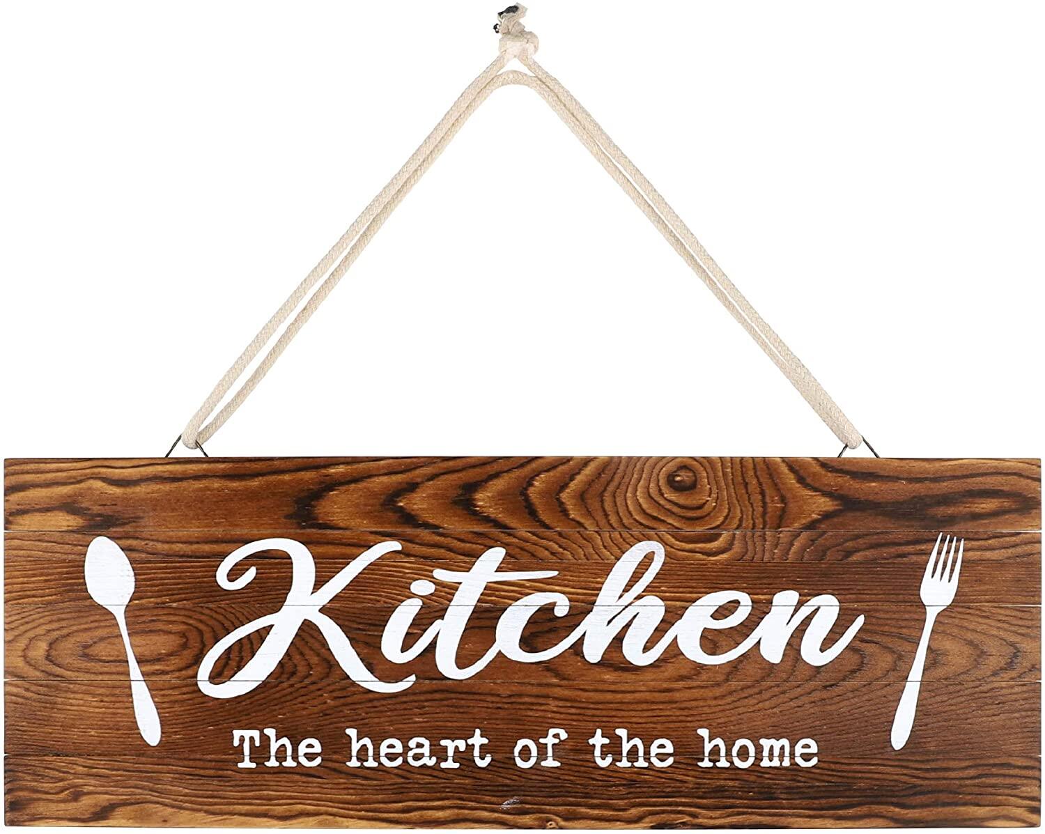 whoaon Kitchen Sign. Real Pallet Wood Sign for Farmhouse Kitchen Decor