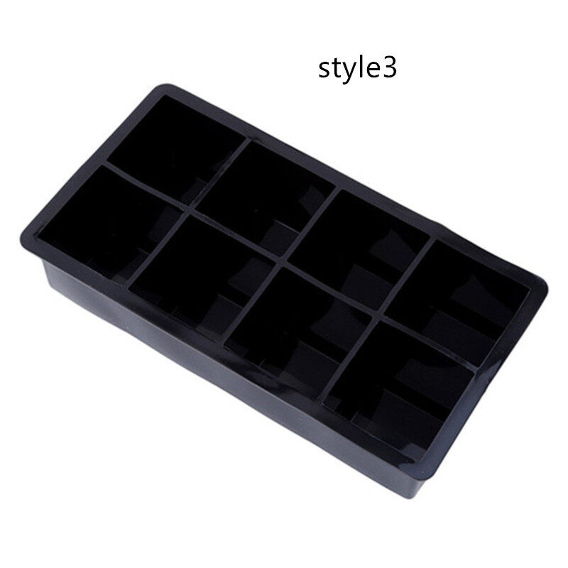 DIY Creative Big Ice Cube Mold Square Shape Silicone Ice Tray Fruit Ice Cube Maker Bar Kitchen Accessories
