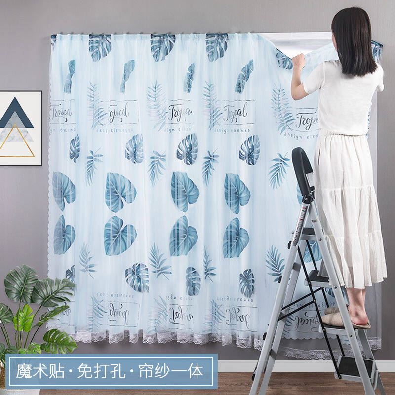 1 Phòng Ngủ Rèm Cửa Cô Gái Nổi Cửa Sổ Vải Velcro Rèm