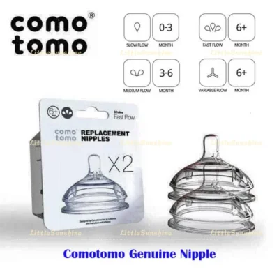 Comotomo Silicone Nipples 2pcs/ Twin Pack