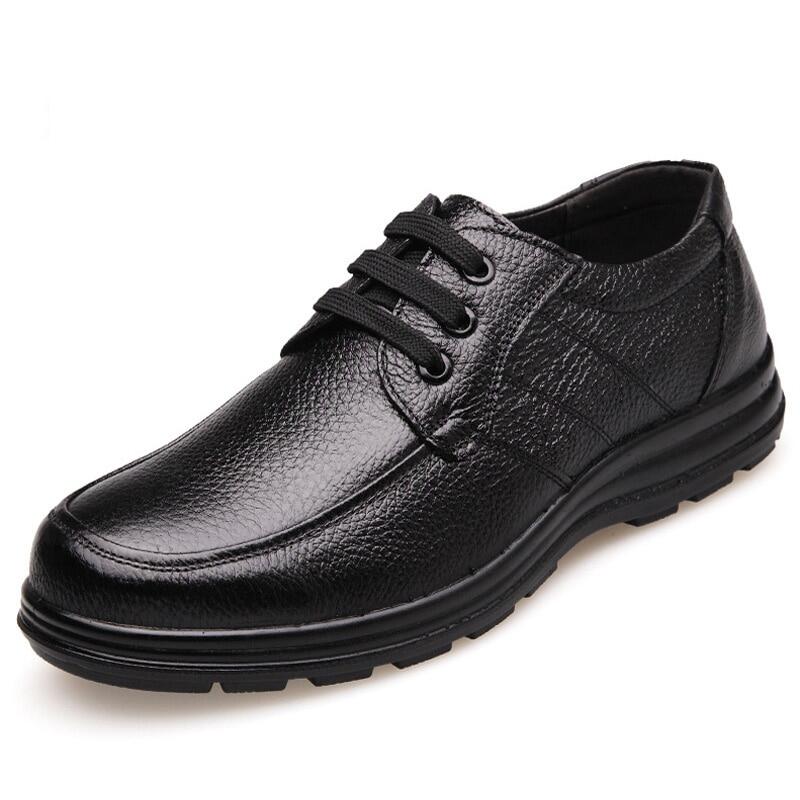 New 2020 Genuine Leather Shoes Men Flats Fashion Men's Casual Shoes Brand Man Soft Comfortable Lace up shoes