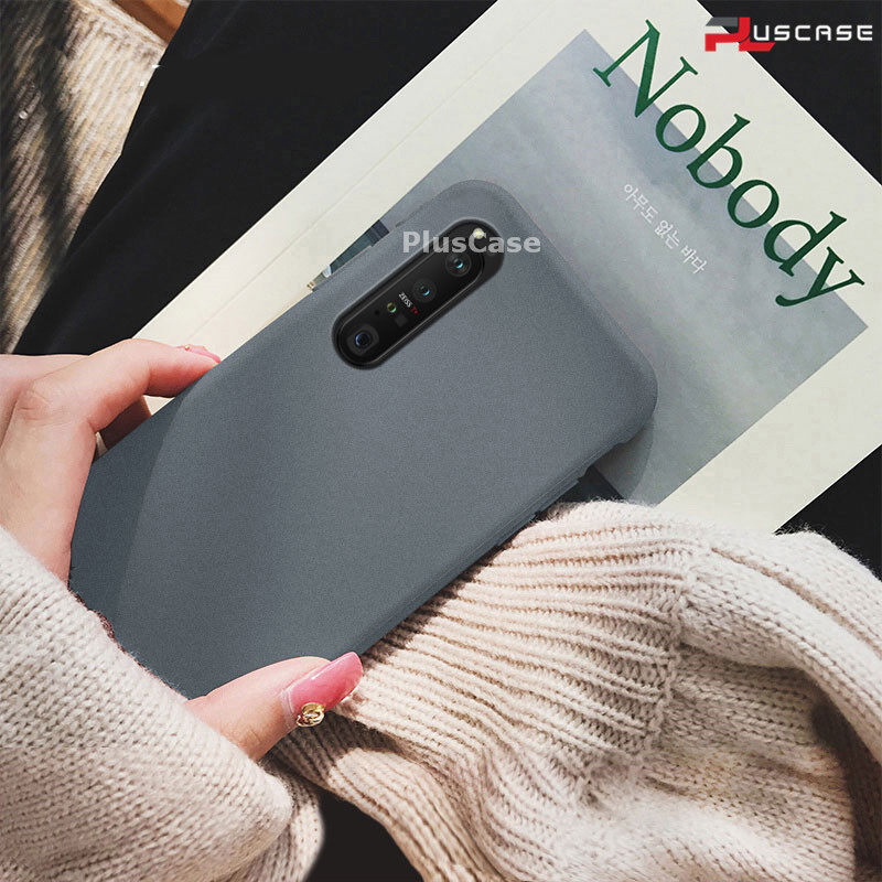 PlusCase for Sony Xperia 1 III II XZ4 Soft Ultra Thin Matte Sandstone Case Protective Phone Back Slim Casing Cover