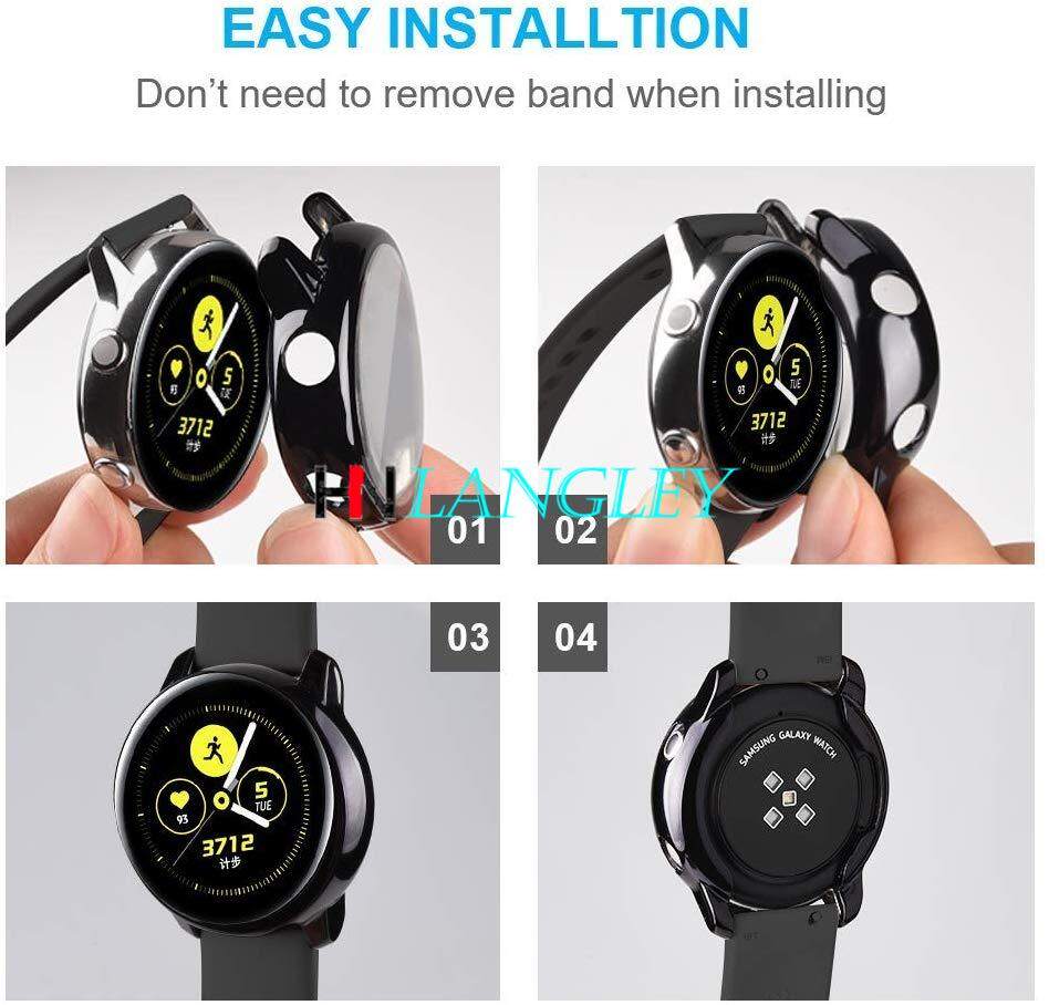 ใหม่ใช้ได้กับSamsung Galaxy Watch Active CaseกันชนTPUอ่อนเต็มรอบปกป้อง