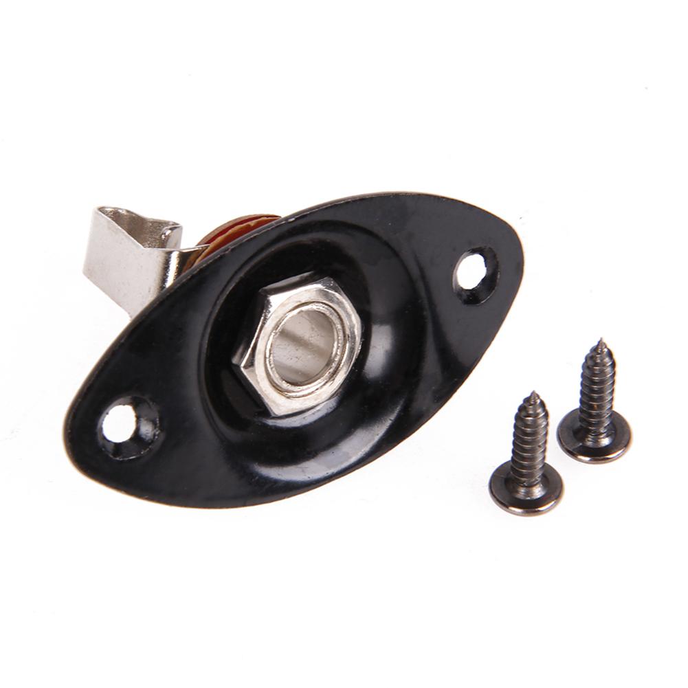 Oval Jack Socket Plate & Screws for Electric Guitars