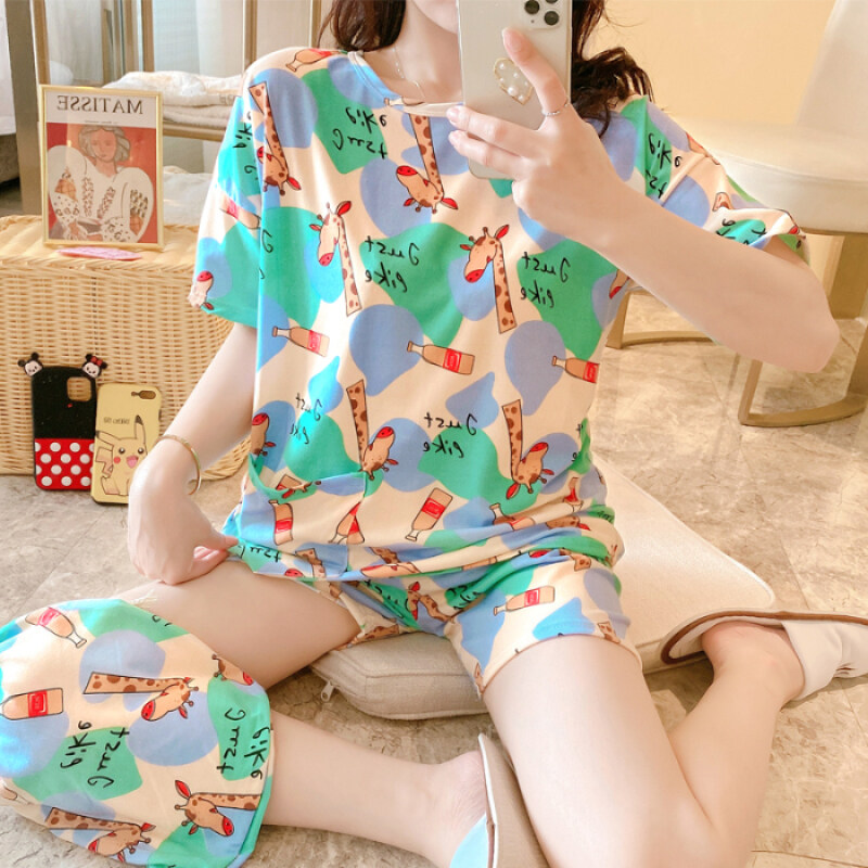 Nơi bán Bộ Đồ Ngủ Nữ Mới Bộ Đồ Ngủ Áo Phông Hoạt Hình Hai Mảnh + Quần Short Đồ Ngủ Dễ Thương Bộ Đồ Ngủ Bé Gái Caiyier