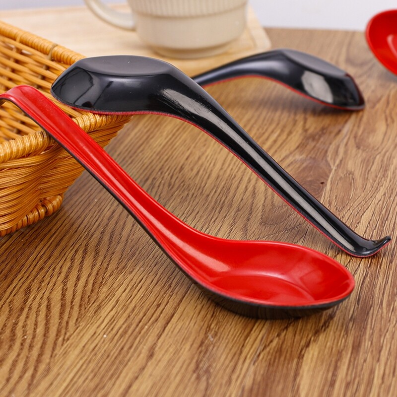 Cán bằng nhựa dài muỗng Bộ đồ ăn nhà bếp cho súp cháo cà phê tráng miệng muỗng