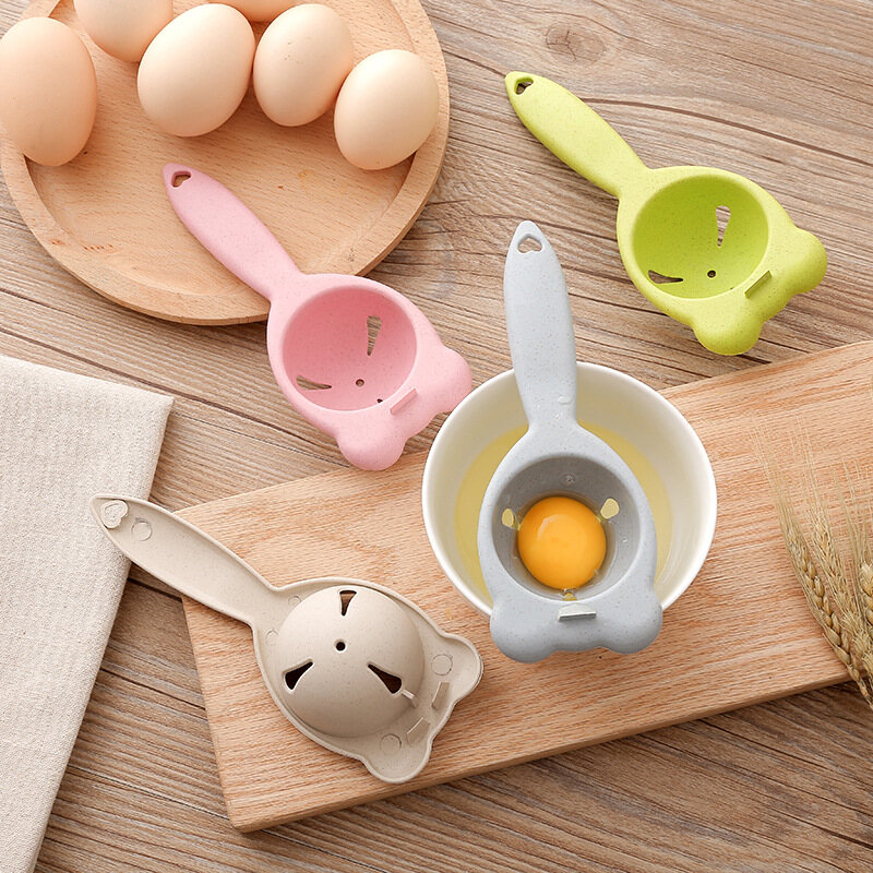 Houseeker Egg Yolk White Separator Wheat Straw Eggs Filter Baking Cooking Accessories