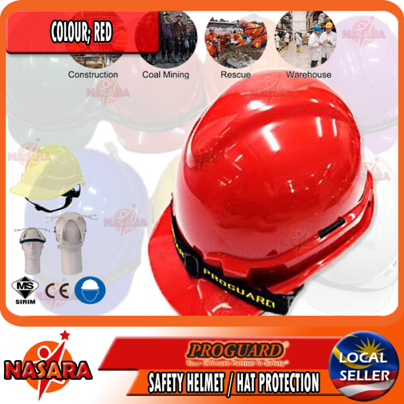 NASARA ~ PROGUARD SIRIM SAFETY HELMET HARD HAT INDUSTRIAL SAFETY HELMET / Topi Keselamatan