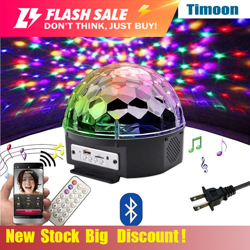 Loa Bluetooth LED 9 Màu Bóng Đèn Disco Với Máy Nghe Nhạc Mp3 Đèn Tiệc Laze Vũ Hội Đèn Sân Khấu DJ 18W Đèn Chiếu Laser