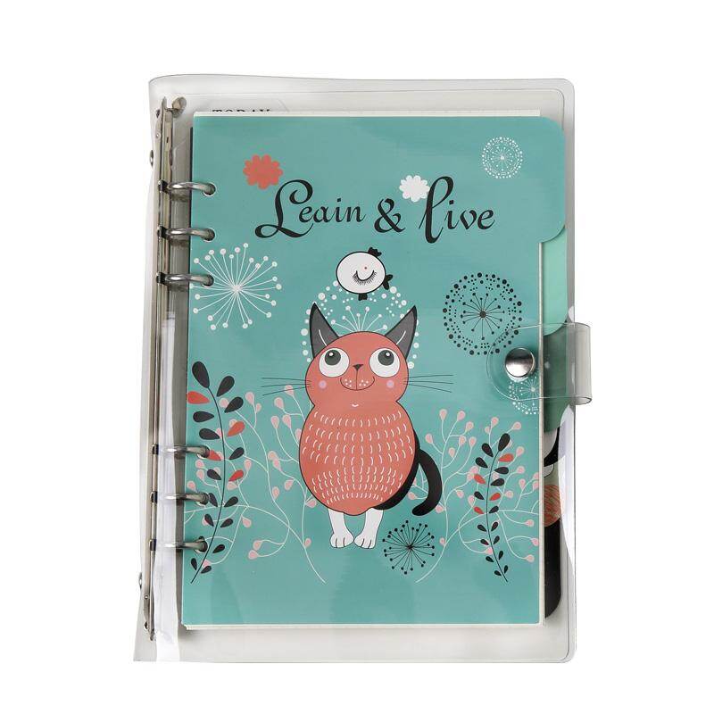 1pcs A5 A6 notebook 5 Pockets Plastic Expanding File Folder Pockets Accordion Document Organizer Accounting Ledger/Account Notebook  for School Office Travel
