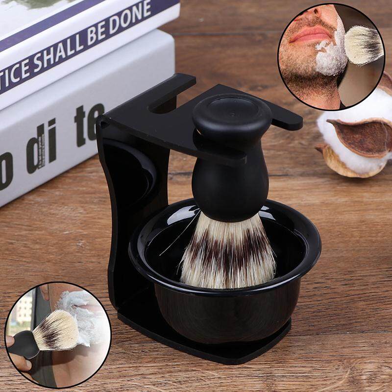 Ditur 3 In 1 Shaving Soap Bowl With Brush And Stand Bristle Hair Shave