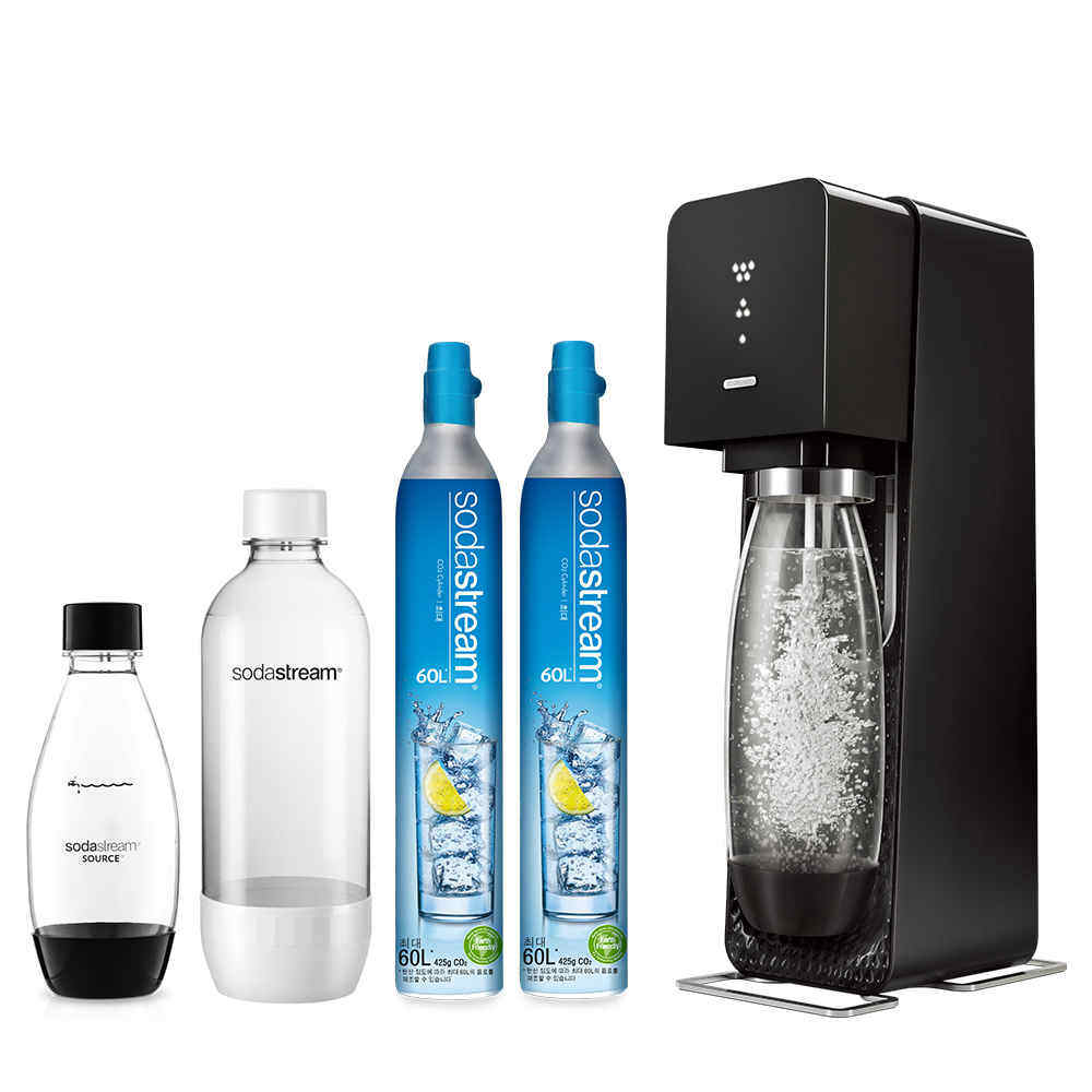 Soda Stream Carbonated Water Maker Resource Mega Pack Black Device + 2