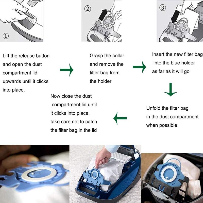 10pcs Vacuum Cleaner For Miele Gn Airclean 3d Efficiency Dust Bags Replace Miele Gn Vacuum