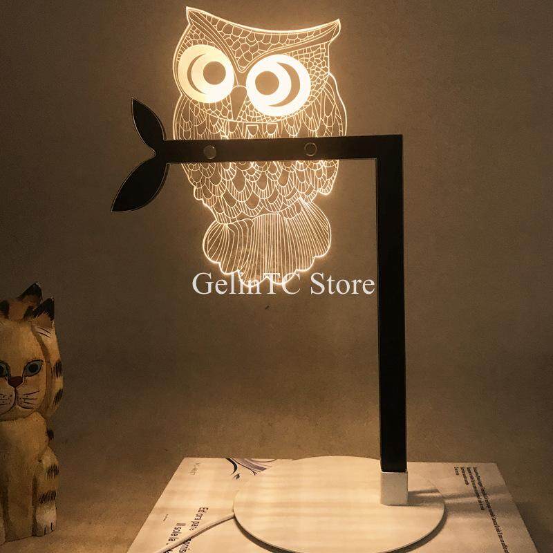 GelinTC Store Cú 3D LED Ánh Sáng Môi Trường Xung Quanh