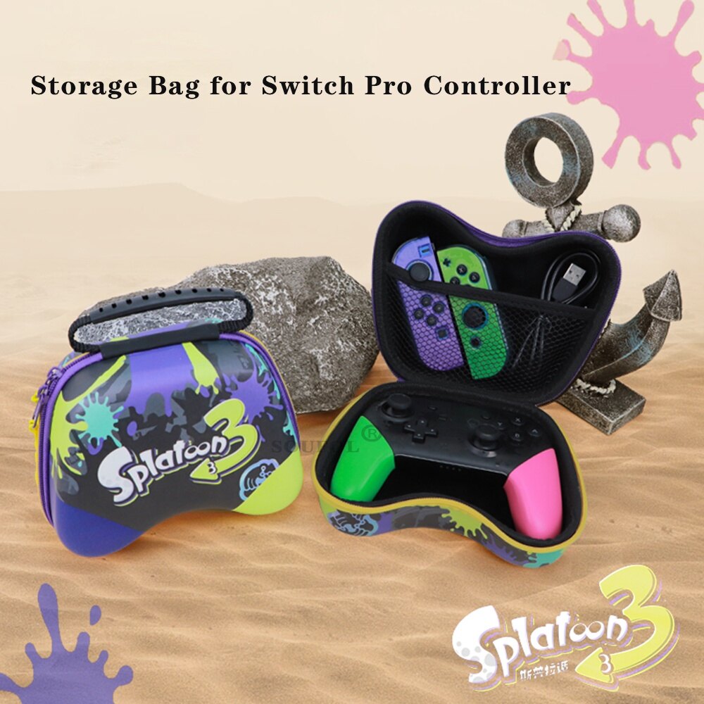 Vỏ Bảo Vệ Đế Sạc Vỏ Hộp Đựng Thẻ Trò Chơi Túi Đựng Splatoon 3 Cho Nintendo Switch & Switch Phụ Kiện Máy Chơi Game Oled
