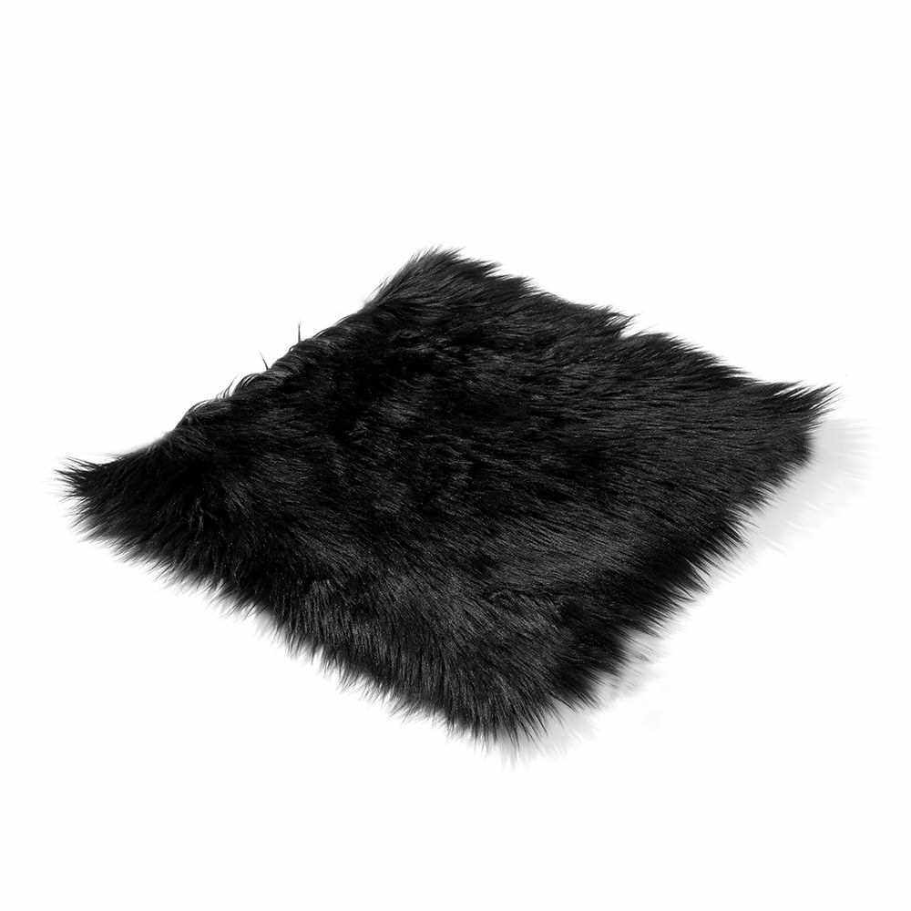 Sheepskin Seat Cover Car Seat Wool Cushion Pad 18x18 Winter Soft