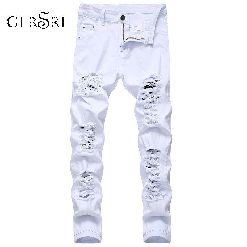 white denim trousers mens
