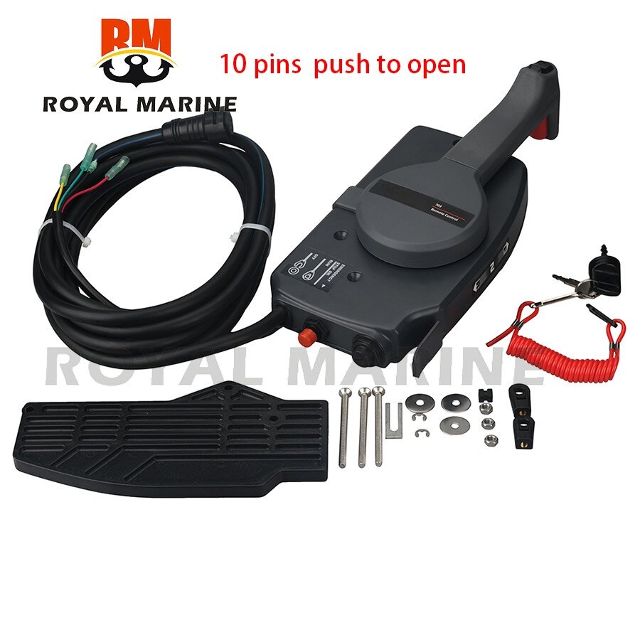 Outboard engine remote control box assy for yamaha outboard motor 10 pins push to open 703-48272-12-00 703-48205 boat engine parts 703-48205-b1-00