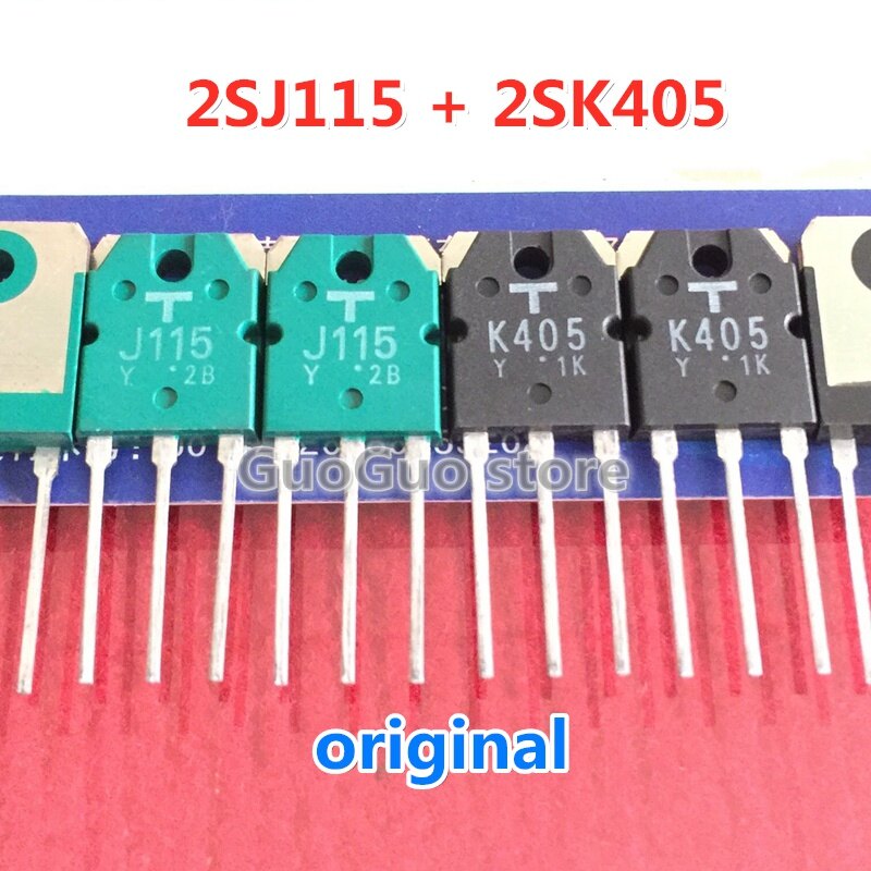 2pcs 1pairs 2SJ115 2SK405 TO-3P (1pcs J115 + 1pcs K405) TO3P audio