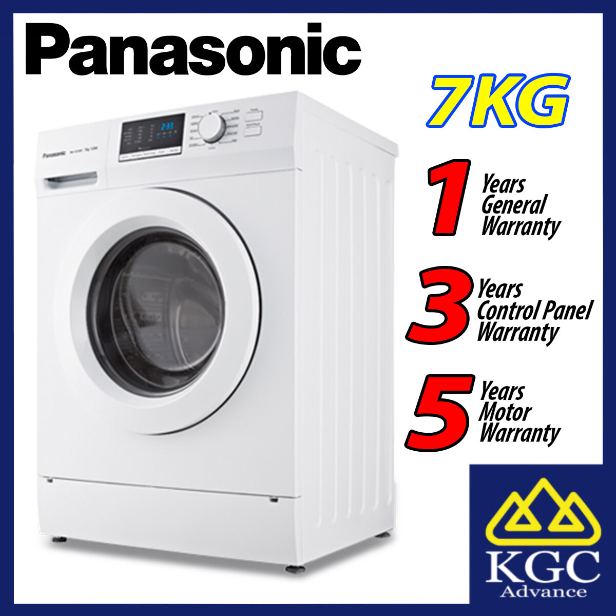 Panasonic 7KG Front Load Washer NA127XB1WMY NA127XB1 Washing Machine