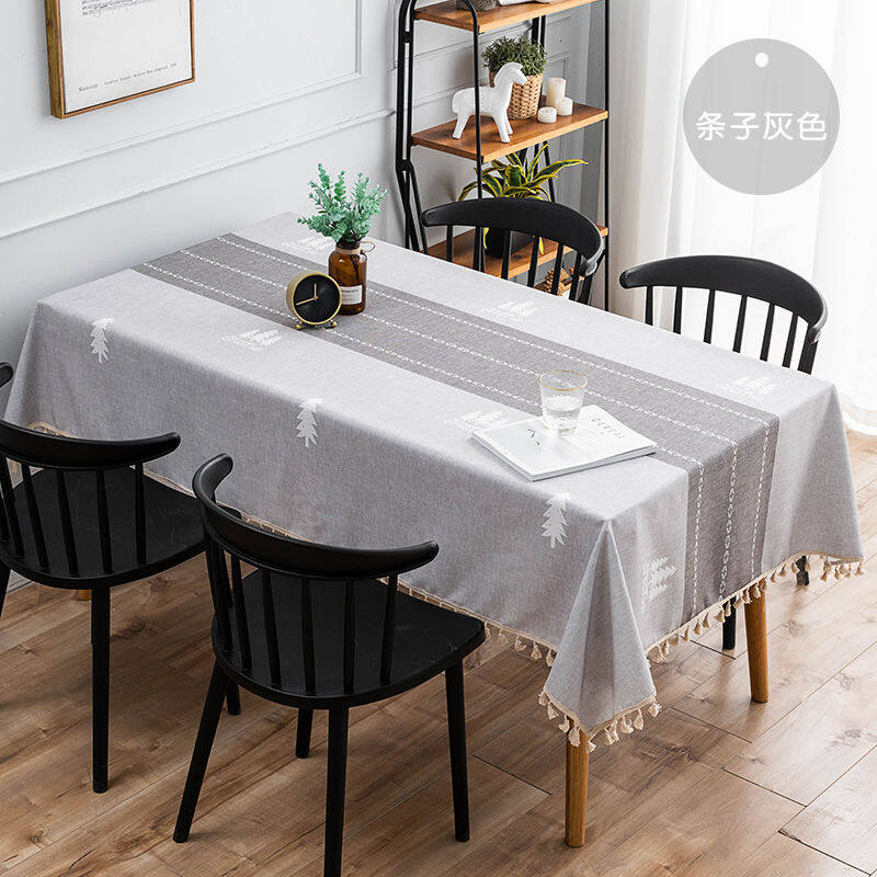 Lovehome Tablecloth 2 4 6 8-Seater Rectangular Dining Table Cloth Waterproof Oilproof Hotproof Table Cover