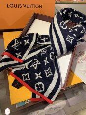 ♥(Sẵn Sàng)♥LOUISˉVUITTON LV Monogram Sọc Khăn Quàng Dệt Kim Khăn Quàng Cổ Cashmere Thoải Mái, Mềm Mại Và Ấm Áp Cho Nam Và Nữ