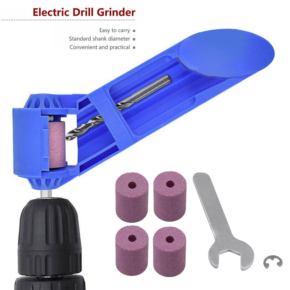Toolstar Portable Drill Bit Sharpener Sharpening Tool Corundum Resisting Grinding Wheel Grindstone Accessories with Buckle