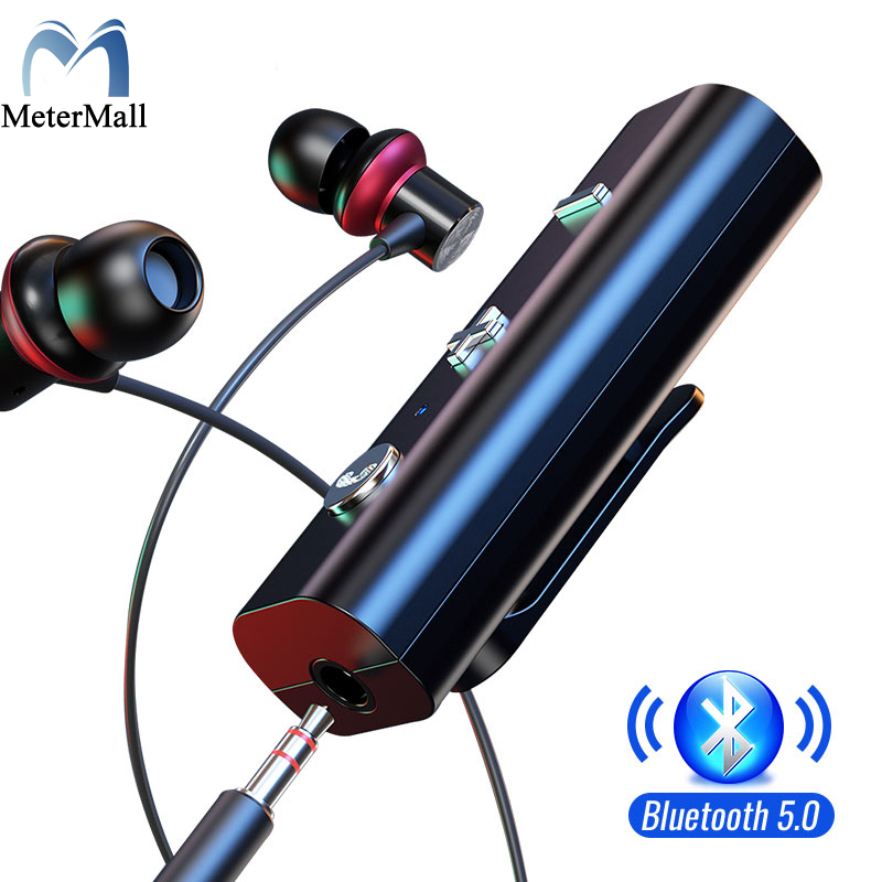 Bluetooth 5.0 Receiver For 3.5mm Jack Earphone Clip Type Wireless Adapter Bluetooth Aux Audio Music Transmitter