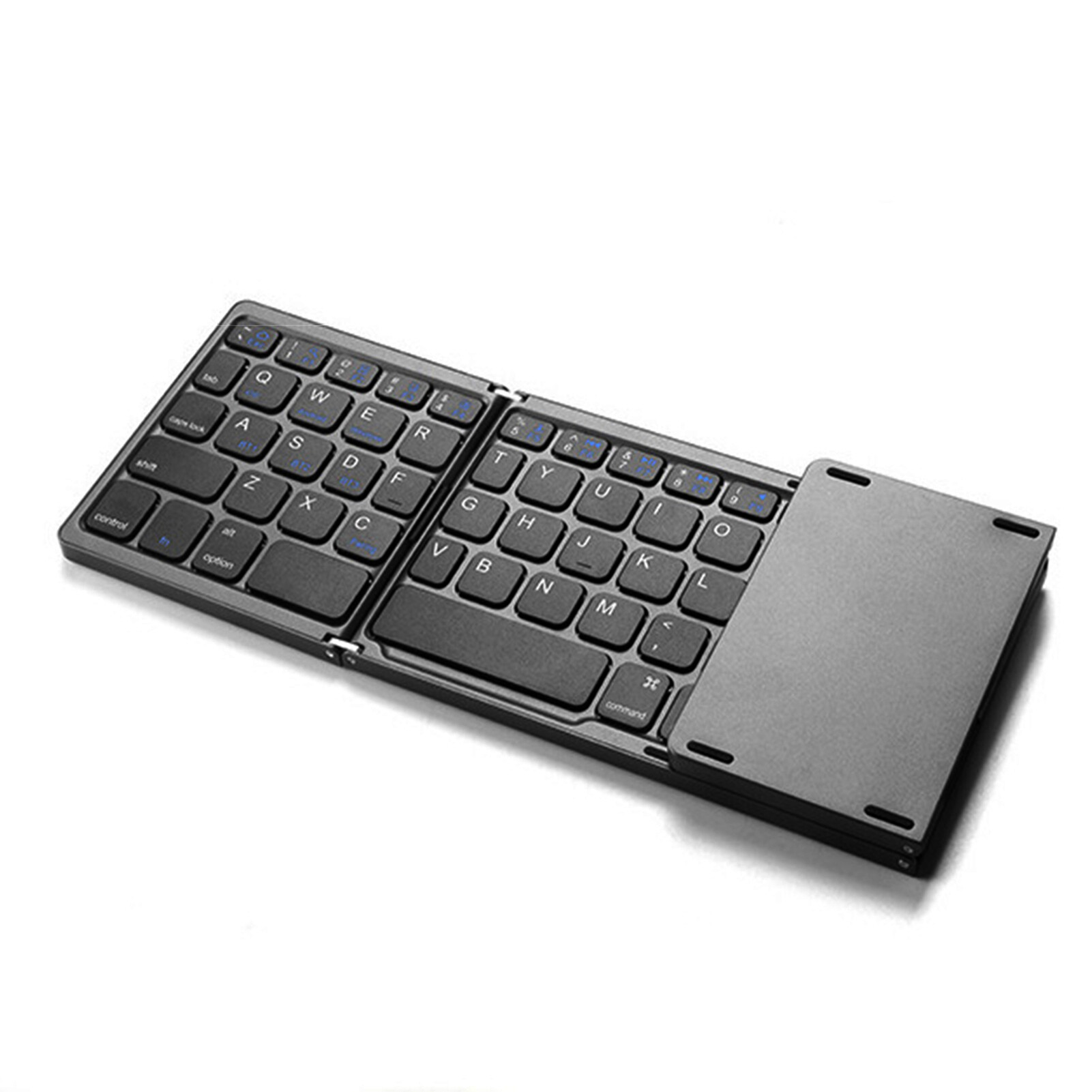 Large Storage B088 Foldable Keyboard Ergonomic Rechargeable Three Folding Long Battery Life with Number Pad Typing 81 Keys Laptop Tablet Bluetooth-compatible Wireless Keypad for iOS/for Android/for Windows Durable Bluetooth-compatible Keyboard