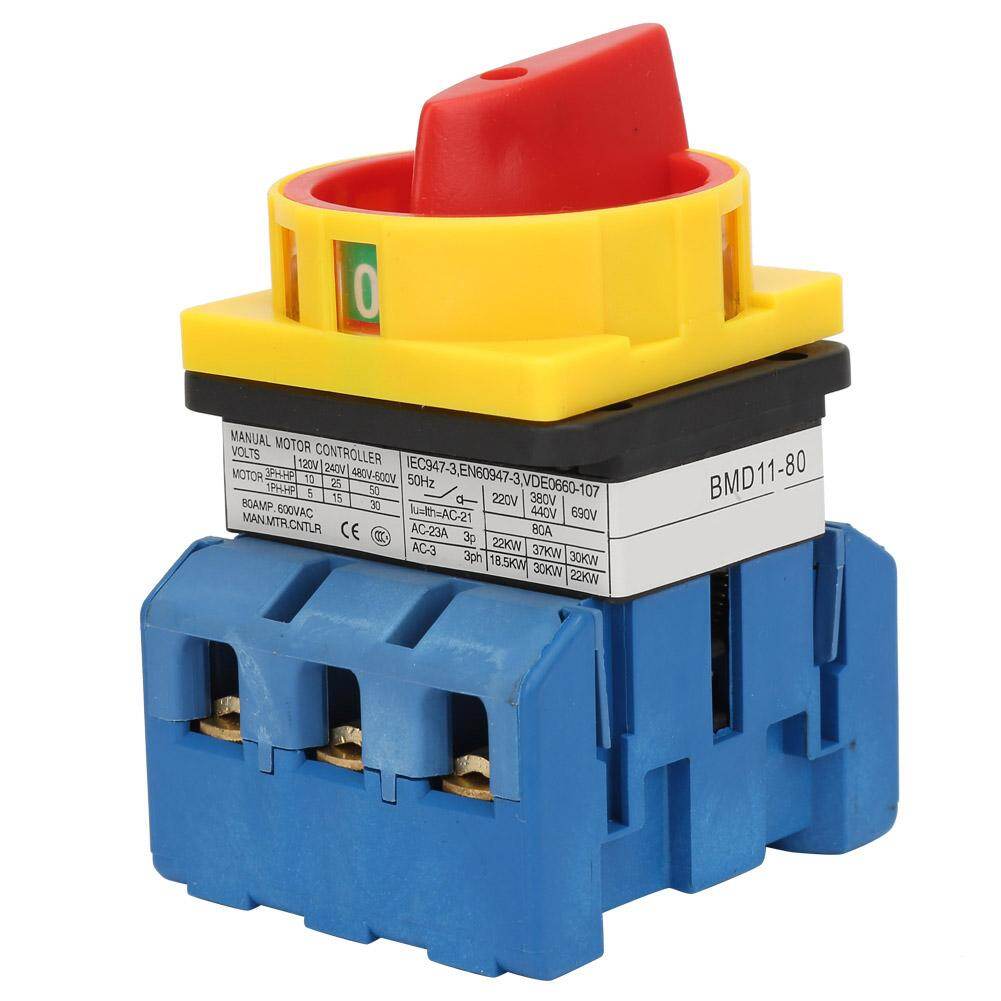 80A/100A Load Circuit Breaker Switch 3-Pole 2-Position Rotary Cam On-Off Power Switch