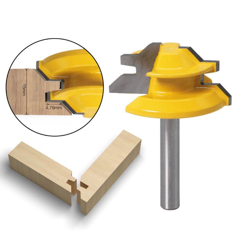Khóa góc 45 độ, mũi phay mộng gỗ dụng cụ cắt mũi khoan 6mm