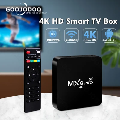 GOOJODOQ【5G 4K UK Plug】US EU TV BOX Smart MXQ PRO 4k Pro 5g 4gb/ 64gb 8GB 128GB Wifi Android 10.1 MXQ PRO 5G 4K Ultra HD