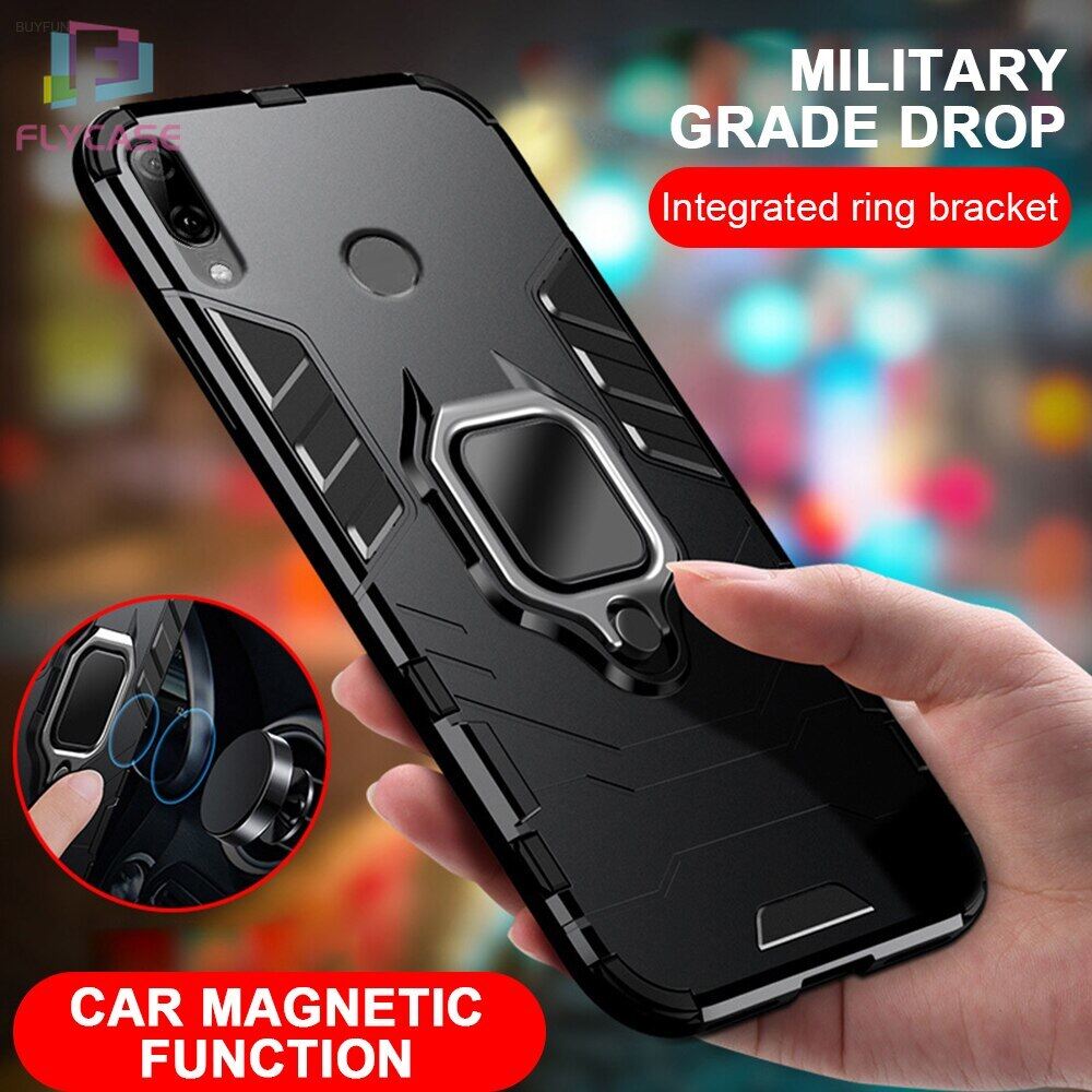 Case For Huawei Nova 3/3i/3E/4/4E/Nova 5 5i Pro 5T 5Z/Nova 6 4G 5G SE/Nova 7i Armor Cover Stand Magnetic Ring Holder Bracket Shockproof Back Casing