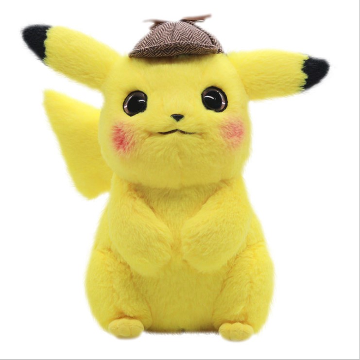 AMUHOU Detective Pikachu plush toy star figure 28cm